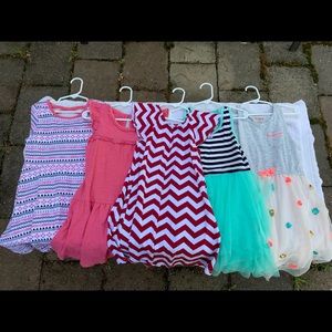 Lot of 5 Girls dresses, size 6/6X.